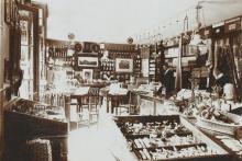 Rusina Vinatzer's shop around 1900