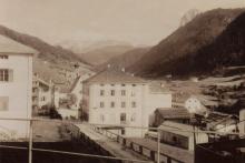 View of the house with St. Antony's church in the background around 1900
